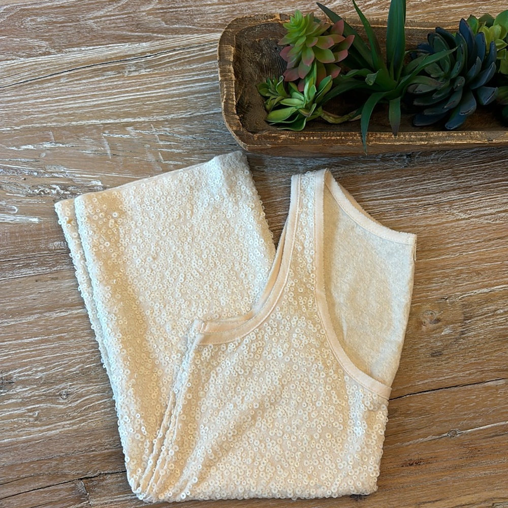 Jcrew women’s sequin sleeveless top (xs)